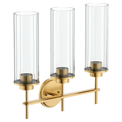 MOEN YB1763BG Greenfield  Three Globe Bath Light In Brushed Gold