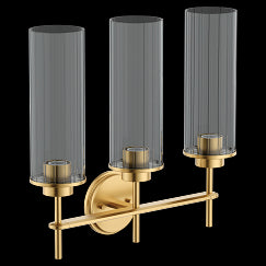 MOEN YB1763BG Greenfield  Three Globe Bath Light In Brushed Gold