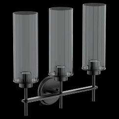 MOEN YB1763BL Greenfield  Three Globe Bath Light In Matte Black