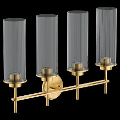 MOEN YB1764BG Greenfield  Four Globe Bath Light In Brushed Gold