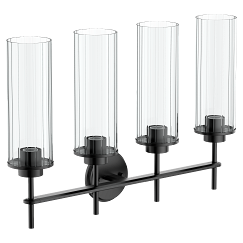 MOEN YB1764BL Greenfield  Four Globe Bath Light In Matte Black