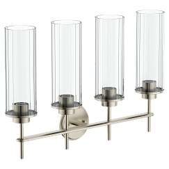 MOEN YB1764BN Greenfield  Four Globe Bath Light In Brushed Nickel