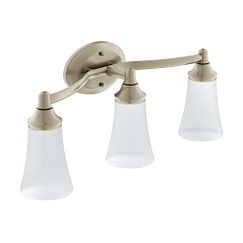 MOEN YB2863BN Eva  Three Globe Bath Light In Brushed Nickel