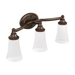 MOEN YB2863ORB Eva  Three Globe Bath Light In Oil Rubbed Bronze