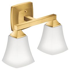 MOEN YB5162BG Voss  Two Globe Bath Light In Brushed Gold