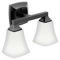 MOEN YB5162BL Voss  Two Globe Bath Light In Matte Black