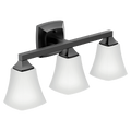 MOEN YB5163BL Voss  Three Globe Bath Light In Matte Black
