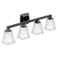 MOEN YB5164BL Voss  Four Globe Bath Light In Matte Black