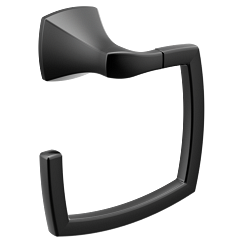 MOEN YB5186BL Voss  Towel Ring In Matte Black