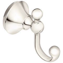 MOEN YB5203NL Wynford  Double Robe Hook In Polished Nickel