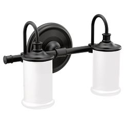 MOEN YB6462BL Belfield  Two Globe Bath Light In Matte Black