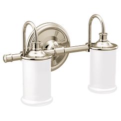 MOEN YB6462NL Belfield  Two Globe Bath Light In Polished Nickel