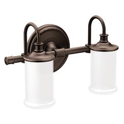 MOEN YB6462ORB Belfield  Two Globe Bath Light In Oil Rubbed Bronze