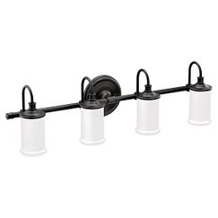 MOEN YB6464BL Belfield  Four Globe Bath Light In Matte Black