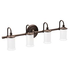 MOEN YB6464ORB Belfield  Four Globe Bath Light In Oil Rubbed Bronze