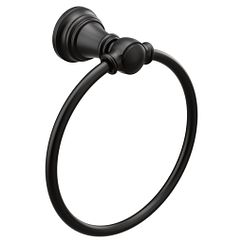 MOEN YB8486BL Weymouth  Towel Ring In Matte Black