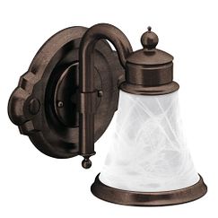 MOEN YB9861ORB Waterhill  One Globe Bath Light In Oil Rubbed Bronze