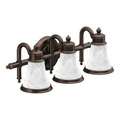 MOEN YB9863ORB Waterhill  Three Globe Bath Light In Oil Rubbed Bronze