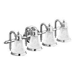 MOEN YB9864CH Waterhill  Four Globe Bath Light In Chrome