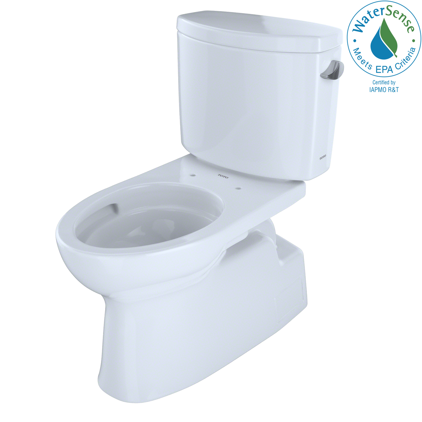 TOTO CST474CEFRG#01 Vespin II Two-Piece Elongated 1.28 GPF Universal Height Skirted Toilet with CEFIONTECT and Right-Hand Trip Lever , Cotton White