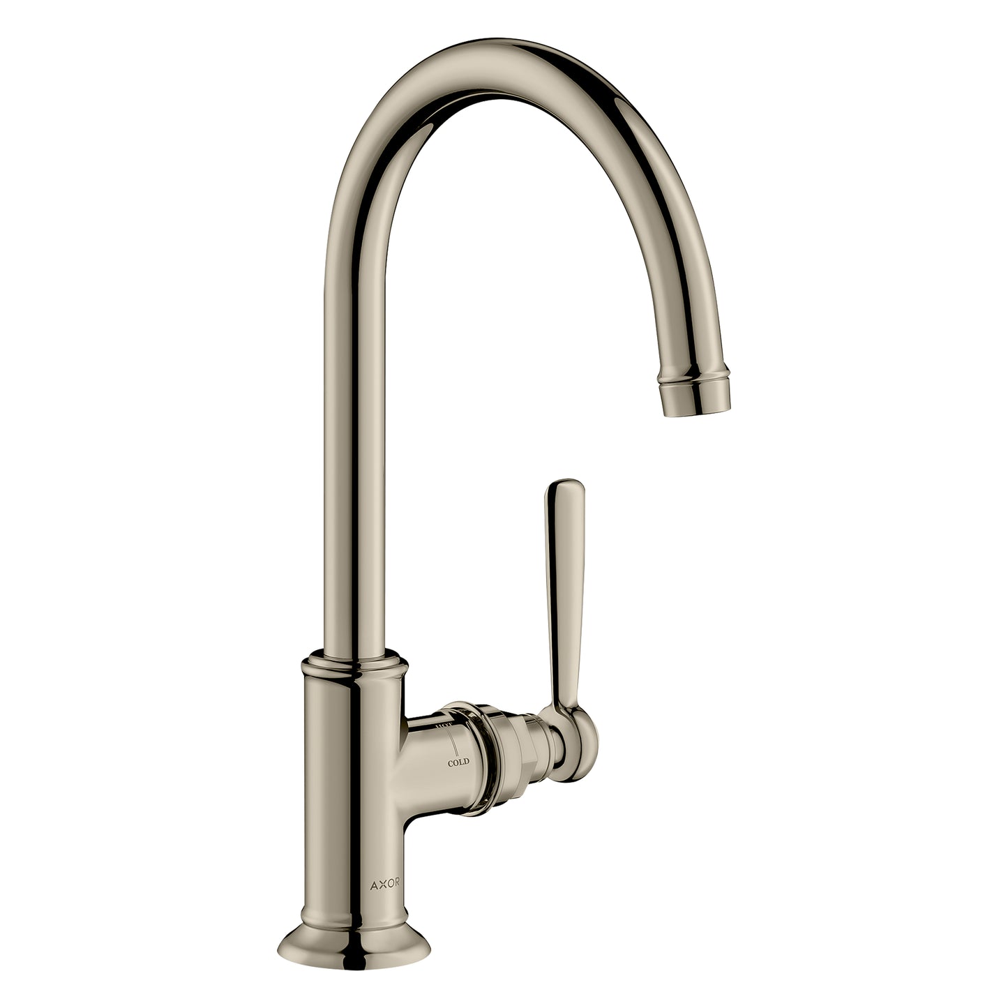 AXOR 16518831 Polished Nickel Montreux Classic Single Hole Bathroom Faucet 1.2 GPM