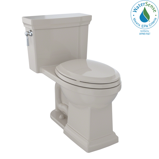 TOTO MS814224CUFG#03 Promenade II 1G One-Piece Elongated 1.0 GPF Universal Height Toilet with CEFIONTECT , Bone