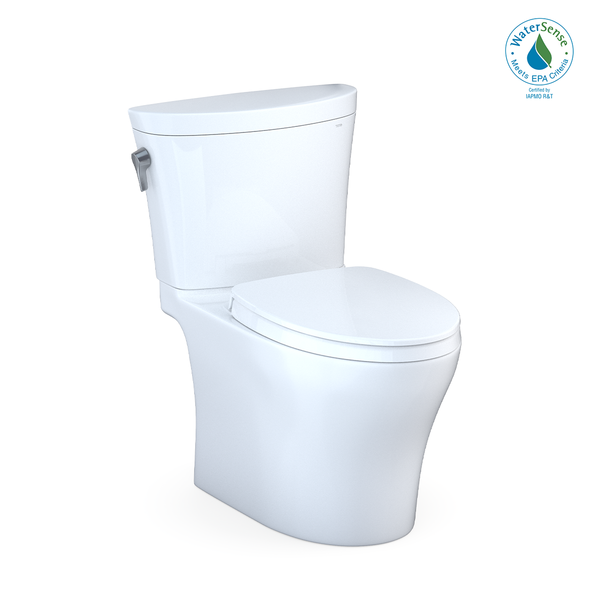 TOTO MS448124CEMFGN#01 Aquia IV Arc Two-Piece Elongated Dual Flush 1.28 and 0.9 GPF Universal Height Toilet with CEFIONTECT ,