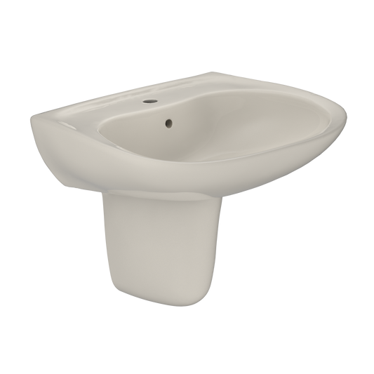 TOTO LHT242G#12 Prominence Oval Wall-Mount Bathroom Sink with CeFiONtect and Shroud for Single Hole Faucets , Sedona Beige