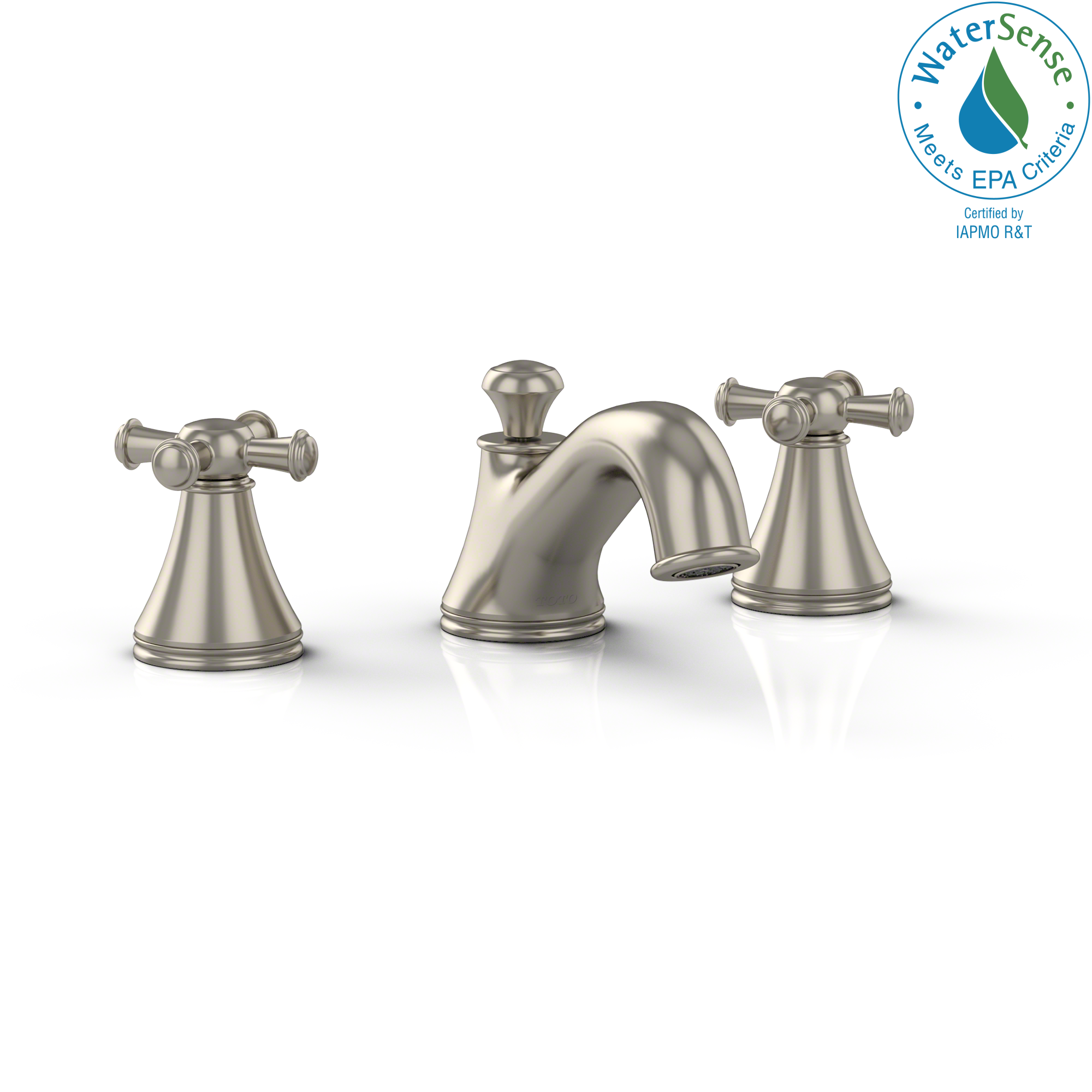 TOTO TL220DD12#BN Vivian Two Cross Handle Widespread 1.2 GPM Bathroom Sink Faucet , Brushed Nickel