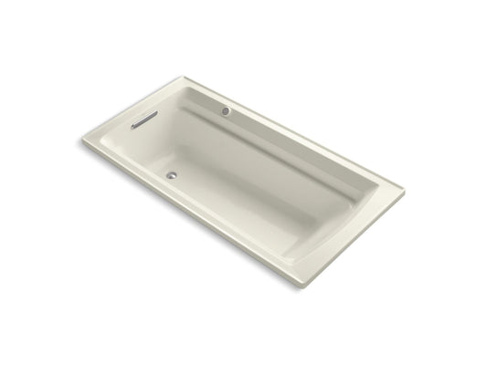 KOHLER K-1124-GHW-96 Archer 72" X 36" Drop-In Heated Bubblemassage Air Bath With Bask Heated Surface In Biscuit