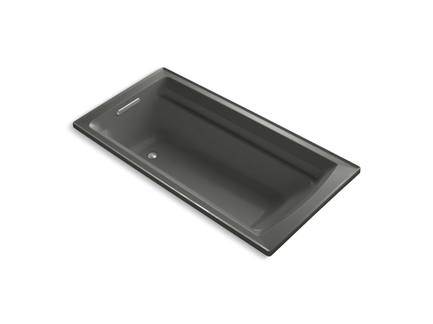 KOHLER K-1125-W1-58 Archer 72" X 36" Drop-In Bath With Bask Heated Surface In Thunder Grey