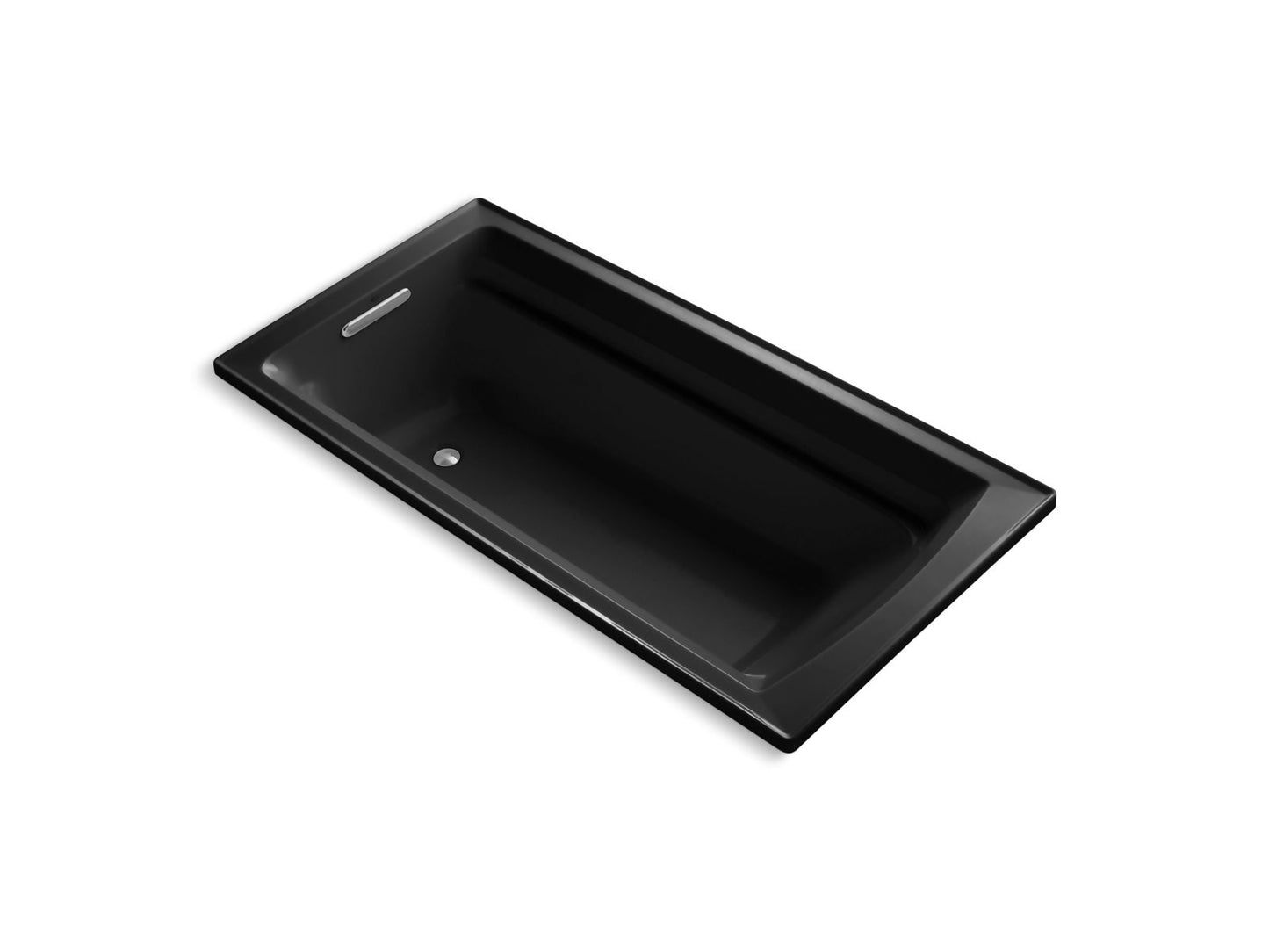 KOHLER K-1125-W1-7 Archer 72" X 36" Drop-In Bath With Bask Heated Surface In Black Black