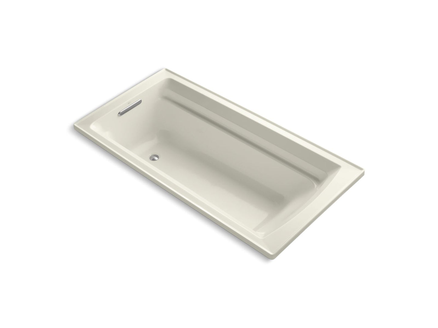 KOHLER K-1125-W1-96 Archer 72" X 36" Drop-In Bath With Bask Heated Surface In Biscuit