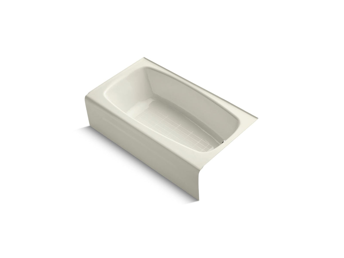 KOHLER K-746-96 Seaforth 54" X 30-1/4" Alcove Bath, Right Drain In Biscuit