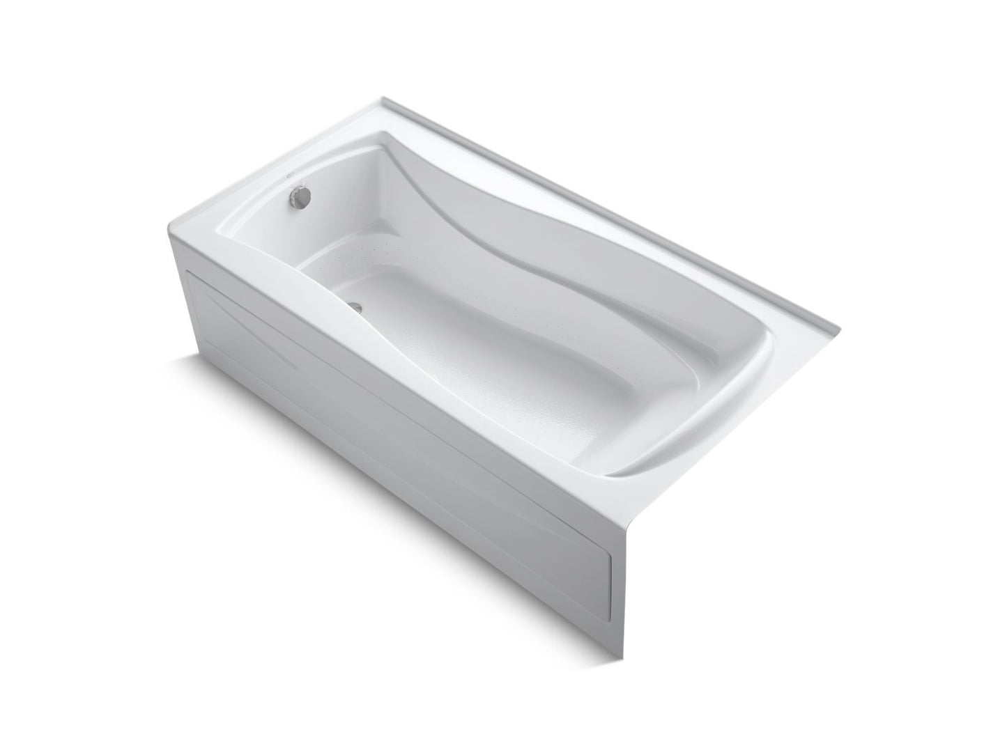 KOHLER K-1257-GHLAW-0 Mariposa 72" X 36" Alcove Heated Bubblemassage Air Bath With Bask Heated Surface, Left Drain In White