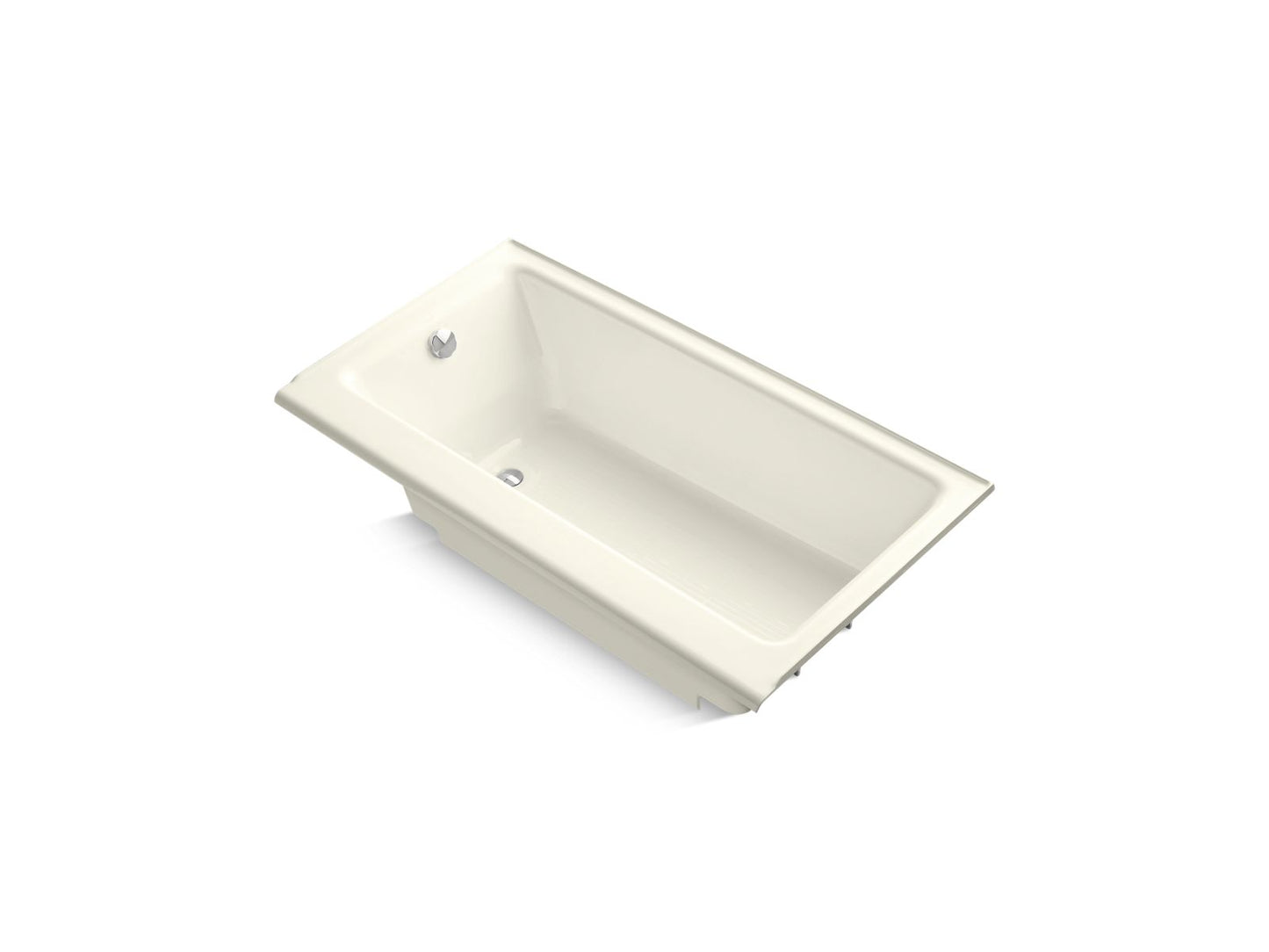 KOHLER K-877-S-96 Highbridge 60" X 32" Alcove Bath, Left Drain In Biscuit