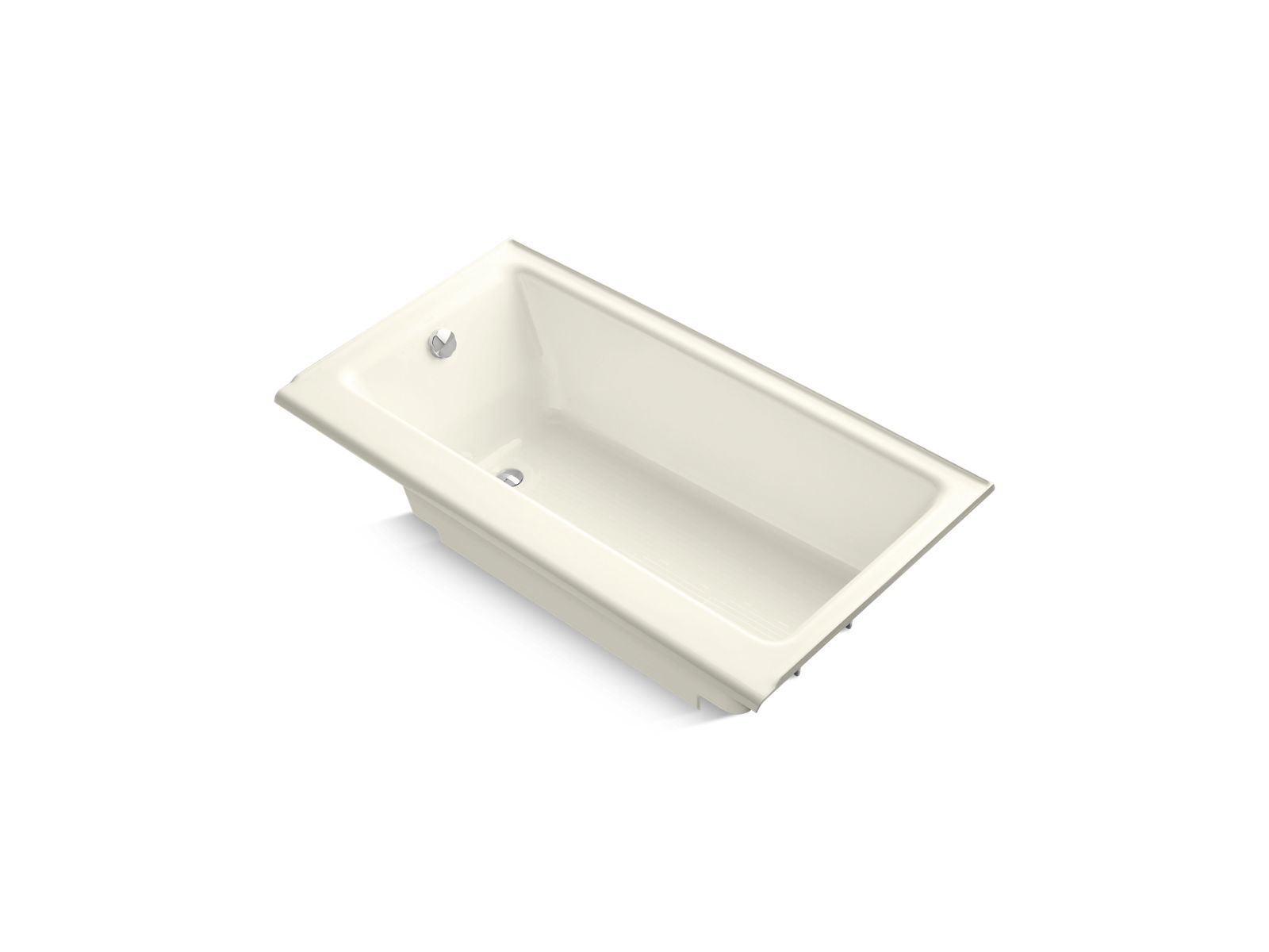 KOHLER K-877-S-96 Highbridge 60" X 32" Alcove Bath, Left Drain In Biscuit