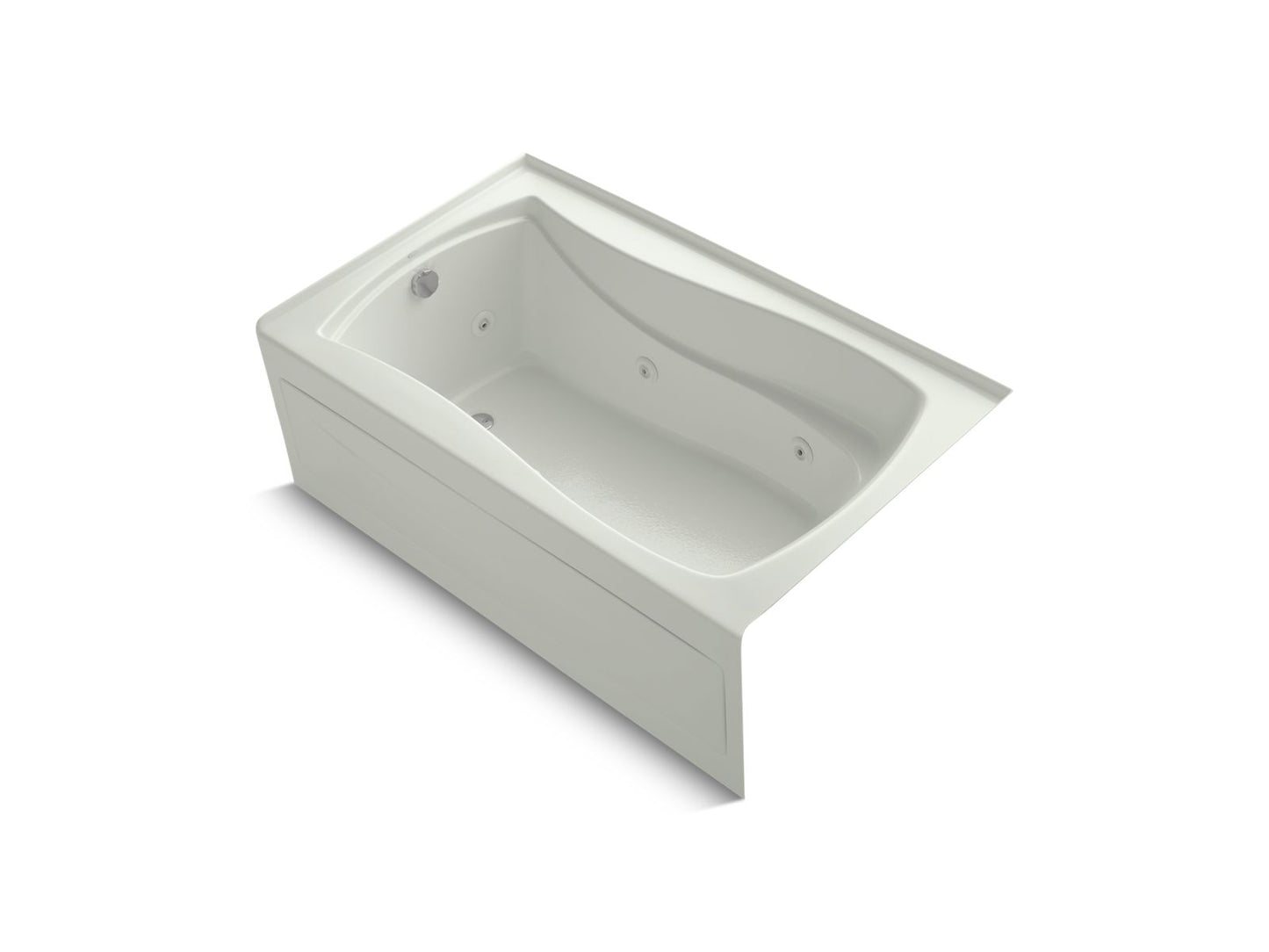 KOHLER K-1239-LAW-NY Mariposa 60" X 36" Alcove Whirlpool Bath With Bask Heated Surface, Left Drain In Dune