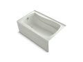 KOHLER K-1242-LAW-NY Mariposa 60" X 36" Alcove Bath With Bask Heated Surface, Left Drain In Dune