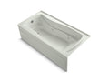 KOHLER K-1257-LAW-NY Mariposa 72" X 36" Alcove Whirlpool Bath With Bask Heated Surface, Left Drain In Dune
