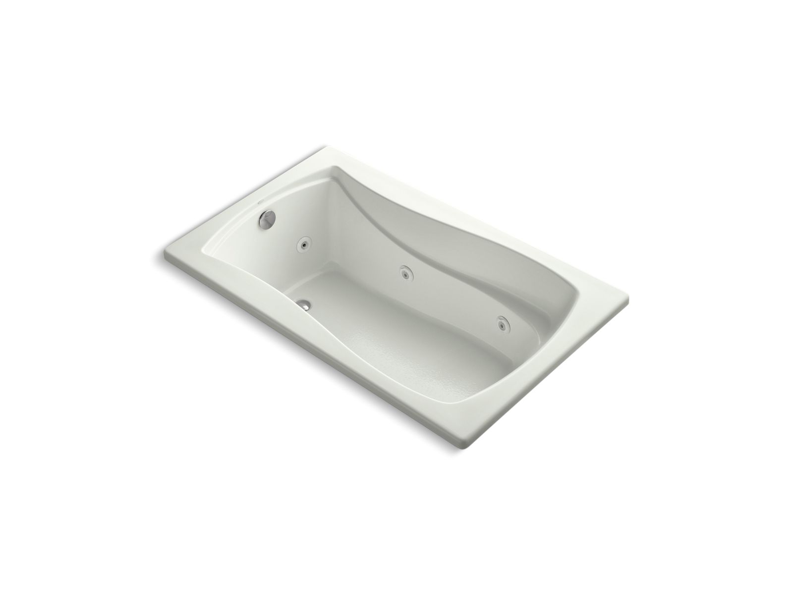 KOHLER K-1239-H-NY Mariposa 60" X 36" Drop-In Heated Whirlpool Bath In Dune