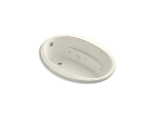 KOHLER K-1162-S1-96 Sunward 60" X 42" Drop-In Whirlpool Bath In Biscuit