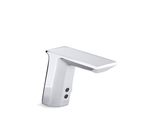 KOHLER K-7517-SATA-CP Geometric Geometric Touchless single-hole lavatory sink faucet with Insight sensor technology and temperature mixer, HES-powered, less drain, 0.35 gpm - Polished Chrome