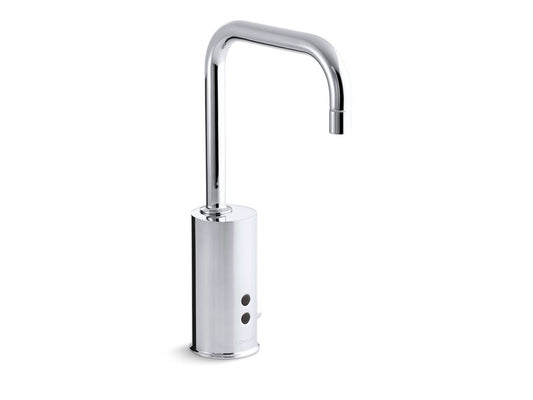 KOHLER K-7519-SATA-CP Gooseneck Gooseneck Touchless single-hole lavatory sink faucet with Insight sensor technology and temperature mixer, HES-powered, less drain, 0.35 gpm - Polished Chrome