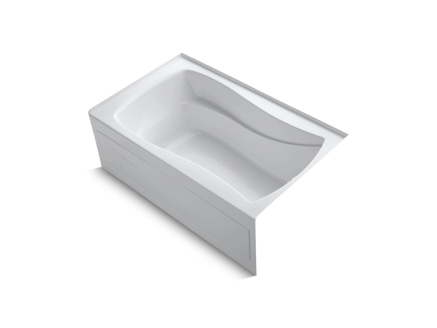 KOHLER K-1242-RAW-0 Mariposa 60" X 36" Alcove Bath With Bask Heated Surface, Right Drain In White