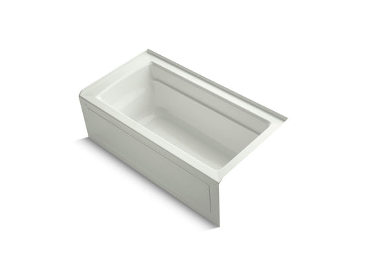 KOHLER K-1123-RAW-NY Archer 60" X 32" Alcove Bath With Bask Heated Surface, Right Drain In Dune