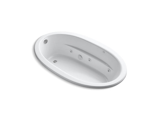 KOHLER K-1164-H-0 Sunward 72" X 42" Drop-In Heated Whirlpool Bath In White