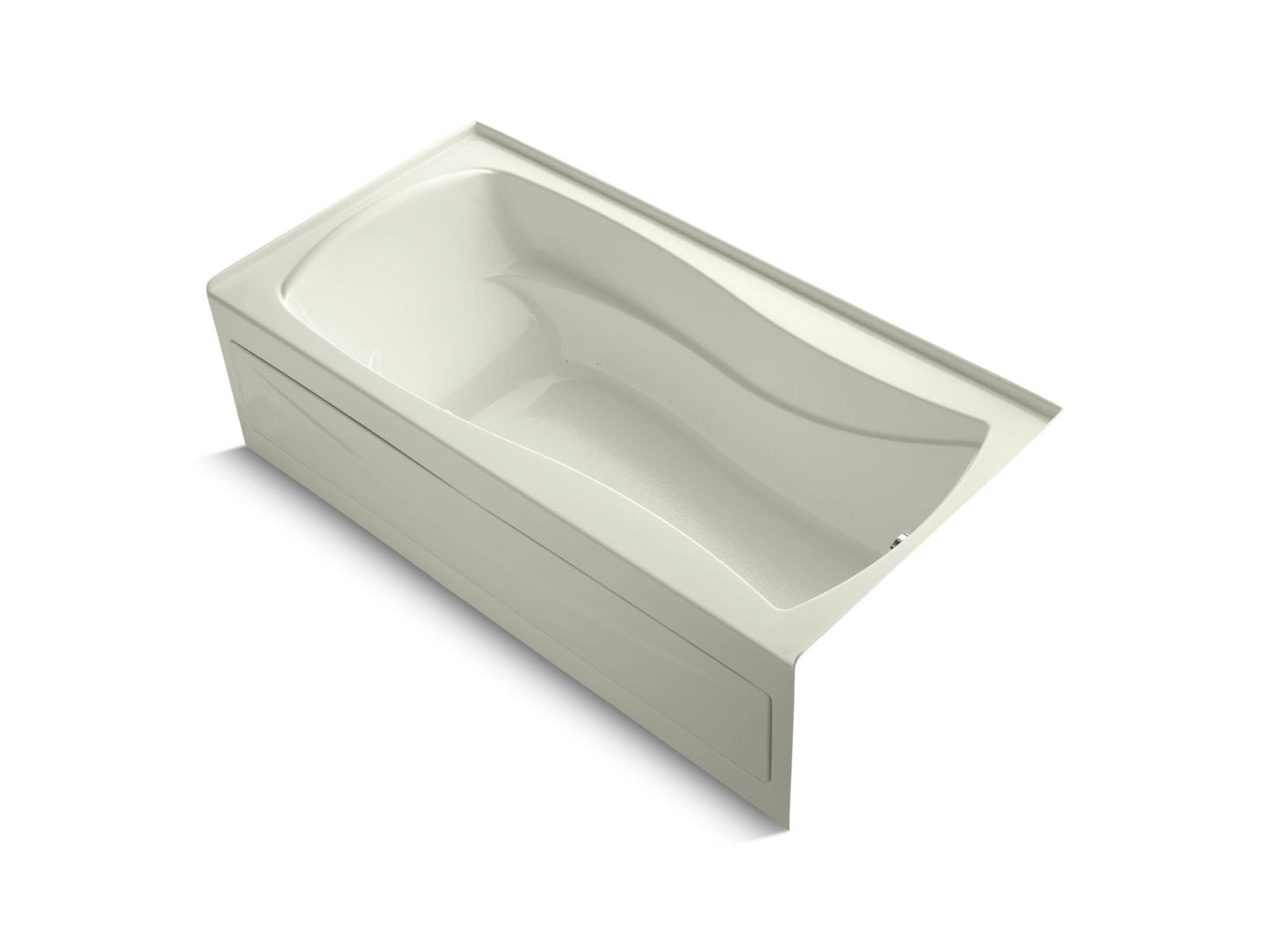 KOHLER K-1224-GHRAW-96 Mariposa 66" X 36" Alcove Heated Bubblemassage Air Bath With Bask Heated Surface, Right Drain In Biscuit