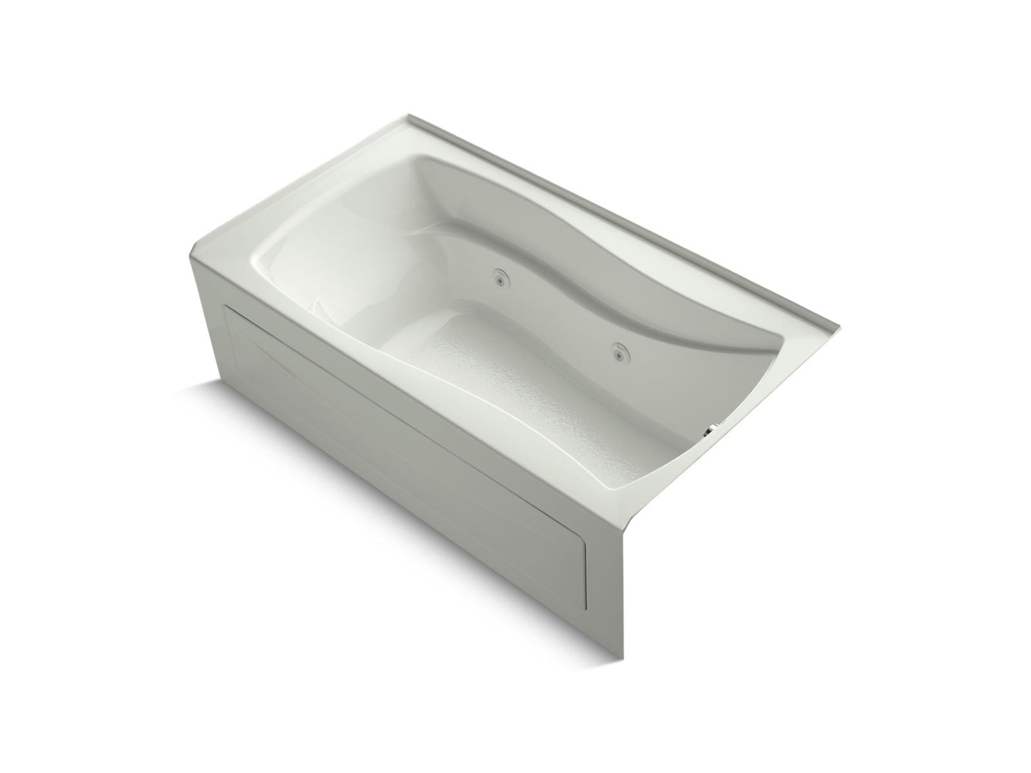 KOHLER K-1224-RAW-NY Mariposa 66" X 36" Alcove Whirlpool Bath With Bask Heated Surface, Right Drain In Dune