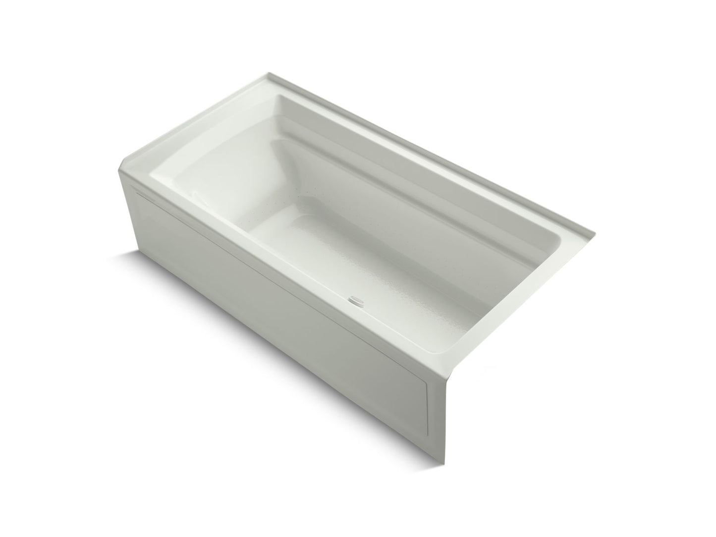 KOHLER K-1124-GHRAW-NY Archer 72" X 36" Alcove Heated Bubblemassage Air Bath With Bask Heated Surface, Right Drain In Dune